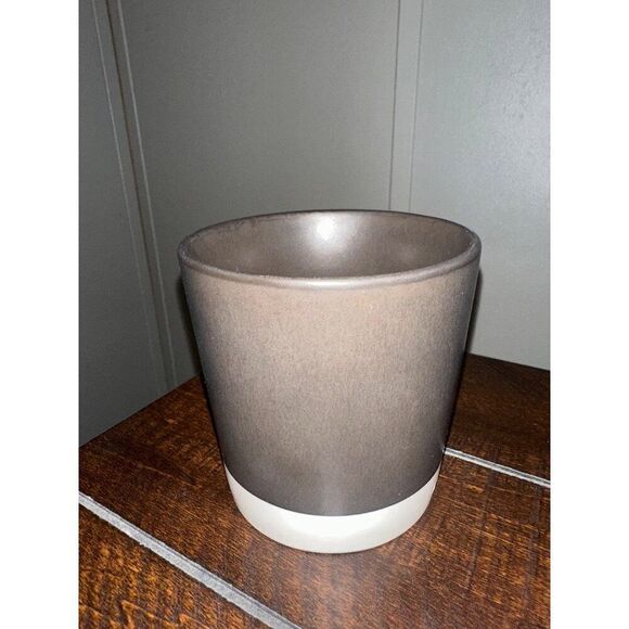 STARBUCKS 2018 Brown Dipped Iridescent Square Handle Coffee Mug White Bottom - Picture 3 of 12